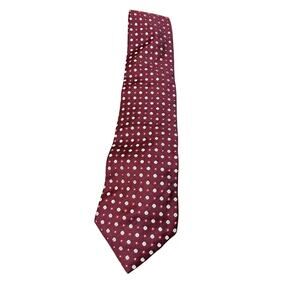 Faconnable Men's Red Geometric Floral Silk Tie